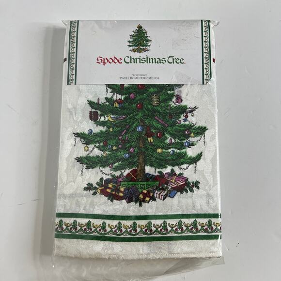 Spode Christmas Tree Tablecloth Placemats Napkins Set Holiday Table Linens Decor - Picture 9 of 12